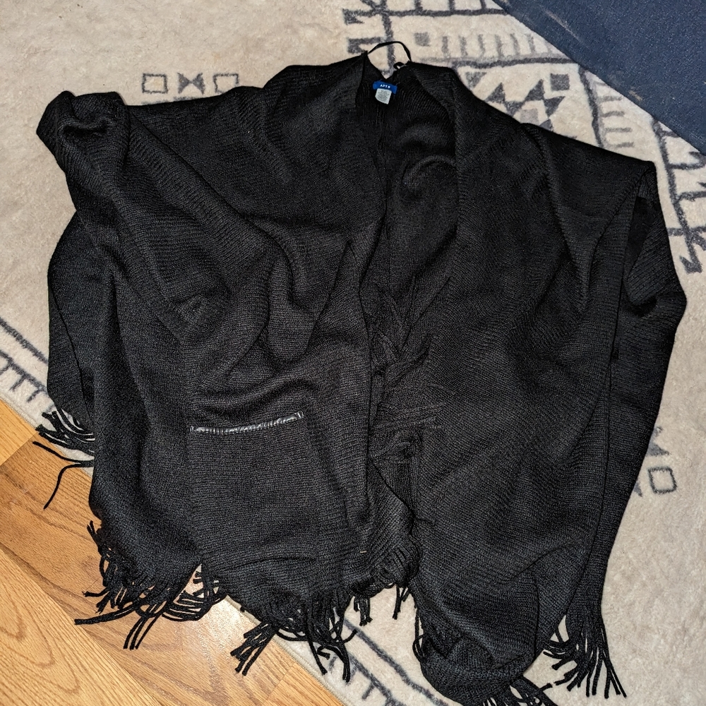 🍁Black Cape Cardigan